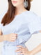 Платье для беременных и кормящих бело-голубое в полоску | 5987276 | фото 4