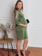 Сукня для вагітних та годуючих кольору хакі | 5987396 | фото 2