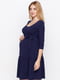 Платье для беременных и кормящих темно-синее | 5987399 | фото 4