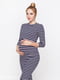 Платье для беременных и кормящих темно-синее в полоску | 5987413 | фото 4