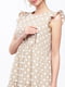 Платье для беременных и кормящих цвета капучино в горошек | 5987426 | фото 3