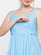 Сарафан для беременных и кормящих голубой в горошек | 5987449 | фото 3
