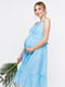 Сарафан для беременных и кормящих голубой в горошек | 5987449 | фото 4