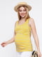 Майка для вагітних та годуючих жовта у смужку | 5987454 | фото 2
