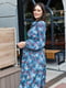 Плаття для вагітних і годуючих блакитне в квітковий принт | 5987495 | фото 3