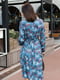 Платье для беременных и кормящих голубое в цветочный принт | 5987495 | фото 5