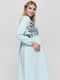 Сукня для вагітних та годуючих блакитна з принтом | 5987512 | фото 3