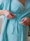 Халат для беременных и кормящих бирюзового цвета | 5987557 | фото 4