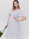 Сукня для вагітних та годуючих біла у горошок | 5987635 | фото 2