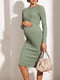 Сукня для вагітних та годуючих оливкового кольору | 5987757