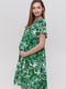 Платье для беременных и кормящих зеленое в принт | 5987621 | фото 2
