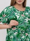 Платье для беременных и кормящих зеленое в принт | 5987621 | фото 3