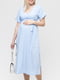 Сукня для вагітних та годуючих біло-блакитна у смужку | 5987664