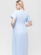 Платье для беременных и кормящих бело-голубое в полоску | 5987664 | фото 4