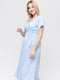 Платье для беременных и кормящих бело-голубое в полоску | 5987664 | фото 5