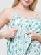 Сарафан для беременных и кормящих синий в цветочный принт | 5987665 | фото 2