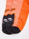Шкарпетки короткі оранжеві з принтом | 5988624 | фото 2