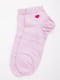 Шкарпетки короткі рожеві з декором | 5988638