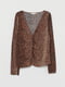 Блуза коричневая в принт | 5990186