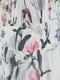 Платье А-силуэта белое в цветочный принт | 5990250 | фото 2