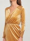 Платье А-силуэта светло-золотистого цвета | 5990285 | фото 3