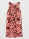 Платье А-силуэта розовое в анималистичный принт | 5990425