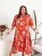 Сукня А-силуету комбінованого кольору в горошок та квітковий принт | 5998642 | фото 3