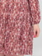 Сукня А-силуету фрезового кольору в принт | 6000970 | фото 4