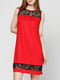 Сукня-футляр червона з візерунком | 6004722