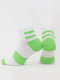 Шкарпетки біло-зелені в смужку | 6005716 | фото 2
