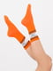 Носки оранжевого цвета с принтом | 6006406 | фото 2