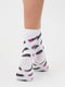 Шкарпетки білі в принт | 6006480 | фото 3