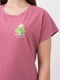 Рубашка ночная розовая с принтом | 6006489 | фото 2