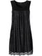 Сукня А-силуету чорна з візерунком | 6004839
