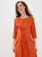 Платье А-силуэта оранжевое | 6009846 | фото 2