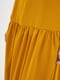 Платье А-силуэта горчичного цвета | 6009852 | фото 4