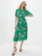 Сукня А-силуету зелена в квітковий принт | 6010026 | фото 2