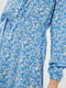 Сукня А-силуету блакитна в квітковий принт | 6010079 | фото 4