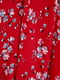Платье А-силуэта красное в цветочный принт | 6010086 | фото 4