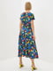 Платье А-силуэта разноцветное в цветочный принт | 6010087 | фото 3