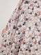 Платье А-силуэта бежевое в цветочный принт | 6010088 | фото 4