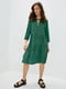 Сукня А-силуету зелена в квітковий принт | 6010092 | фото 2