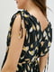Сукня А-силуету чорна в квітковий принт | 6010097 | фото 4