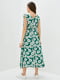 Сукня А-силуету зелена в квітковий принт | 6010098 | фото 3