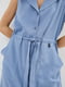 Платье-жакет голубое с пояском | 6010117 | фото 4