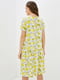Сукня А-силуету жовта в принт | 6010127 | фото 3