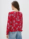 Блуза червона в квітковий принт | 6010129 | фото 3