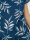 Блуза синяя в принт | 6010156 | фото 4