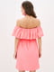 Сукня А-силуету коралового кольору | 6010816 | фото 3