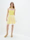 Платье коктейльное желтое | 6010831 | фото 2